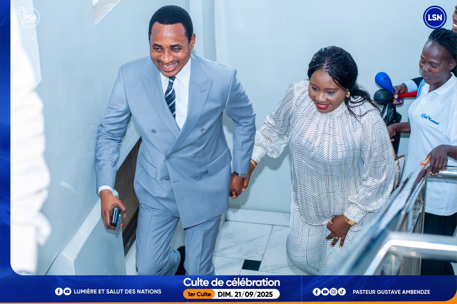 Révérend Gustave Ambendze et son épouse Christine