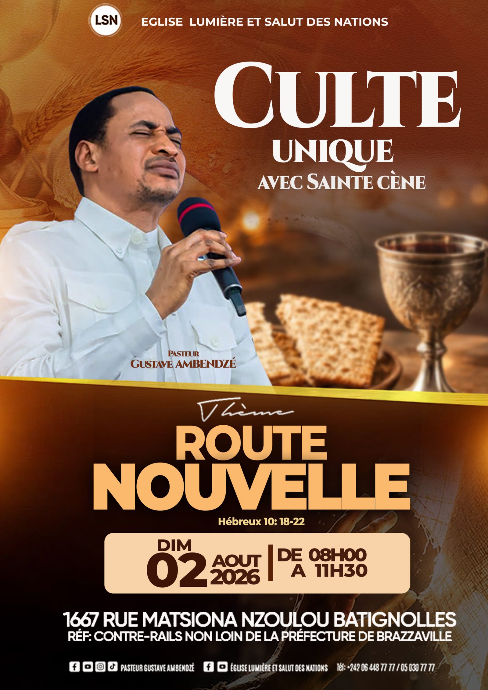 Culte unique du 2 août — La Route Nouvelle